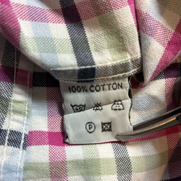 Boden London Pure Cotton Oxford Multicolor Plaid Button Down Shirt Mens Sz 16.5 - Picture 4 of 11
